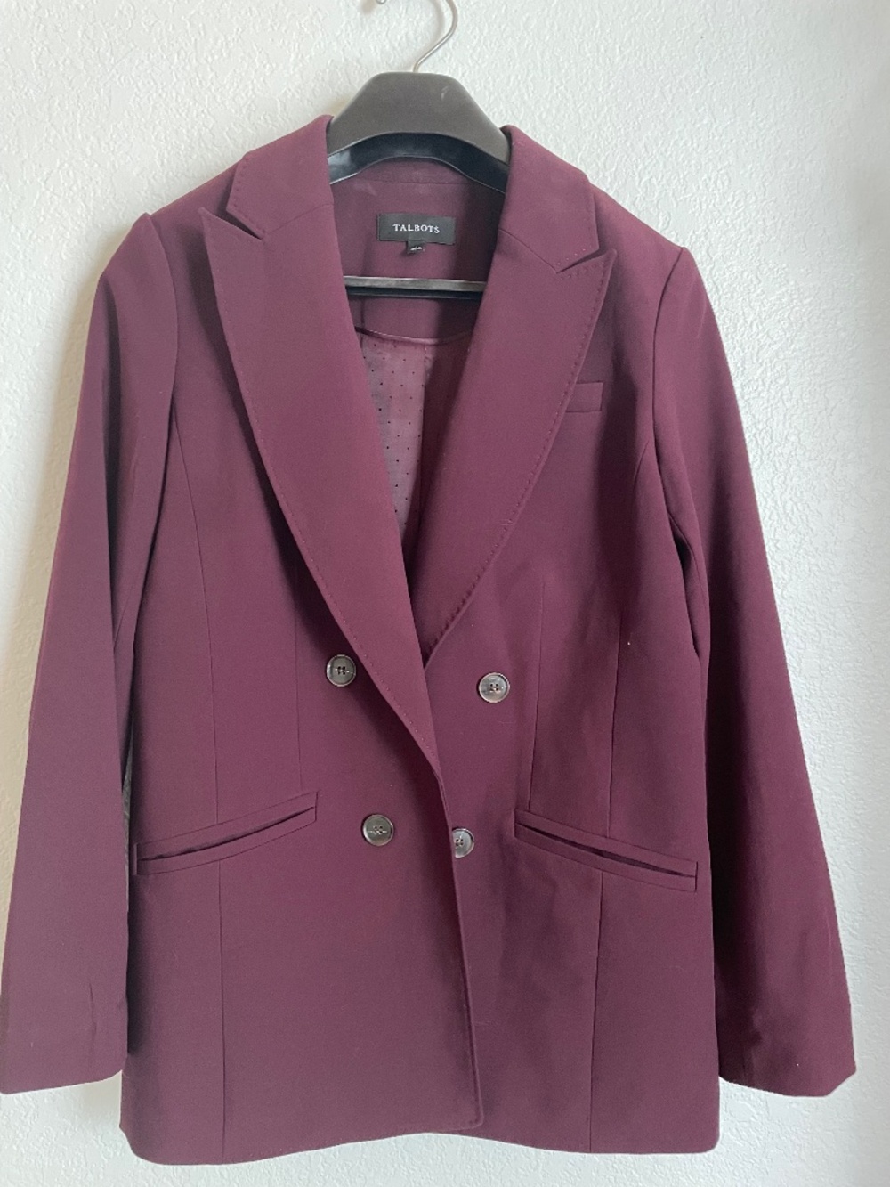 Talbots blazer size 2 burgundy